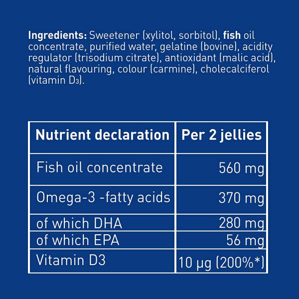 [Möller’s] Omega-3 Gummy Jelly Gel Fish Tutti Frutti 45pcs