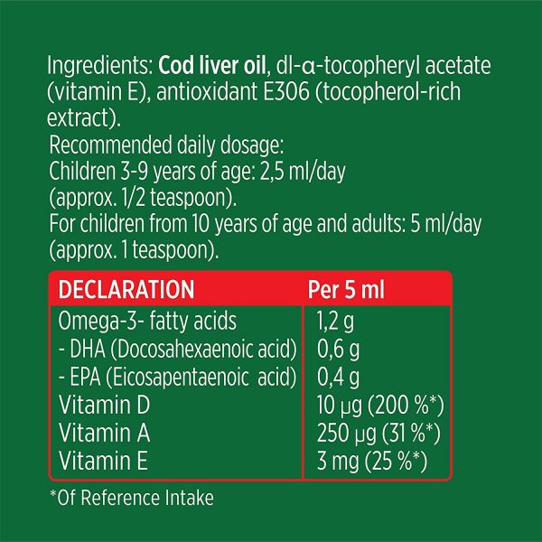 [Möller’s] Cod Liver Oil Natural 250ml