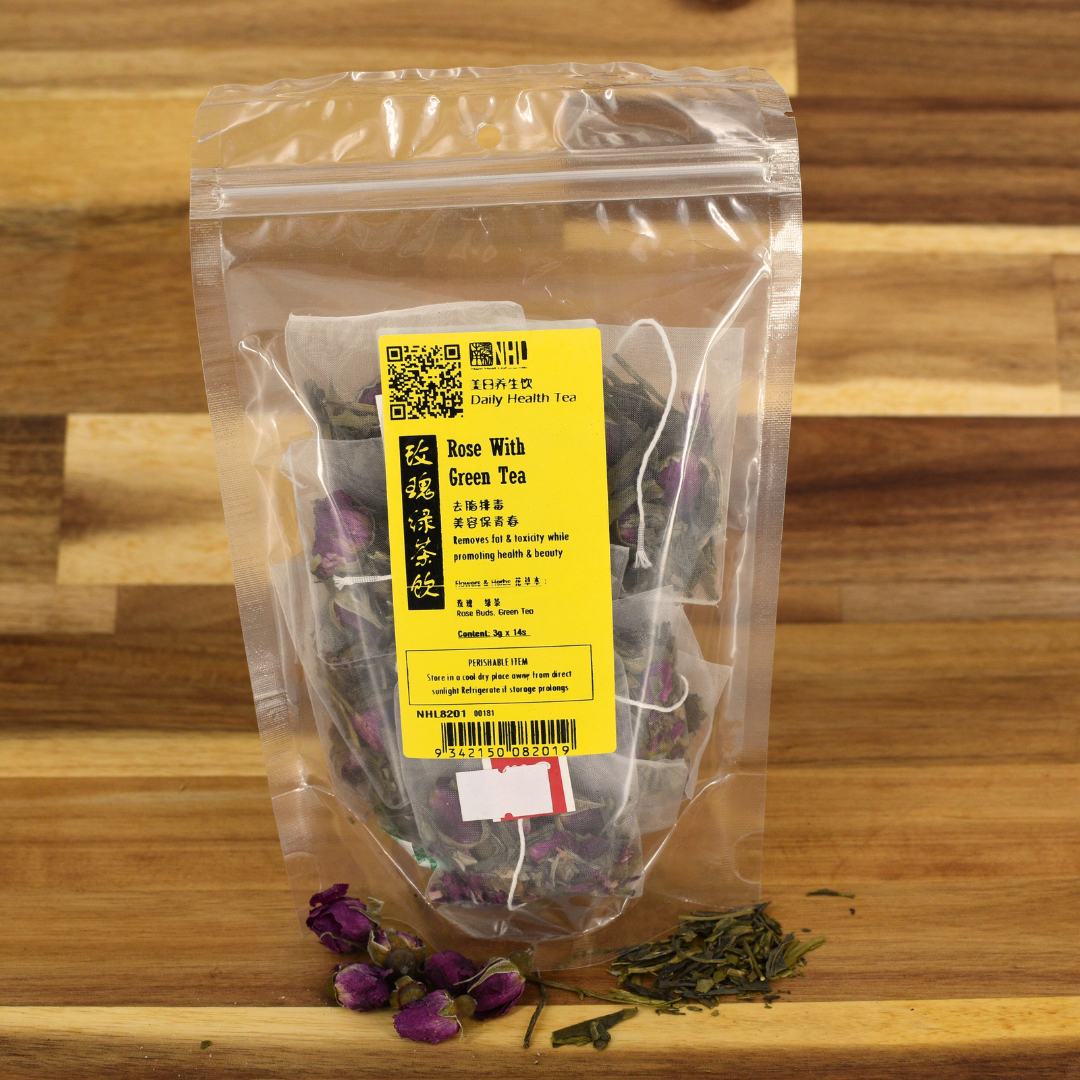 玫瑰绿茶饮  